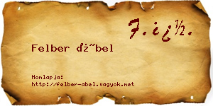 Felber Ábel névjegykártya