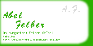 abel felber business card